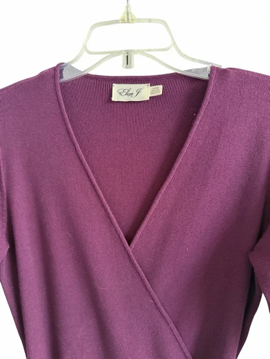 Eliza J Faux Wrap Sweater Dress Size M - Picture 9 of 13